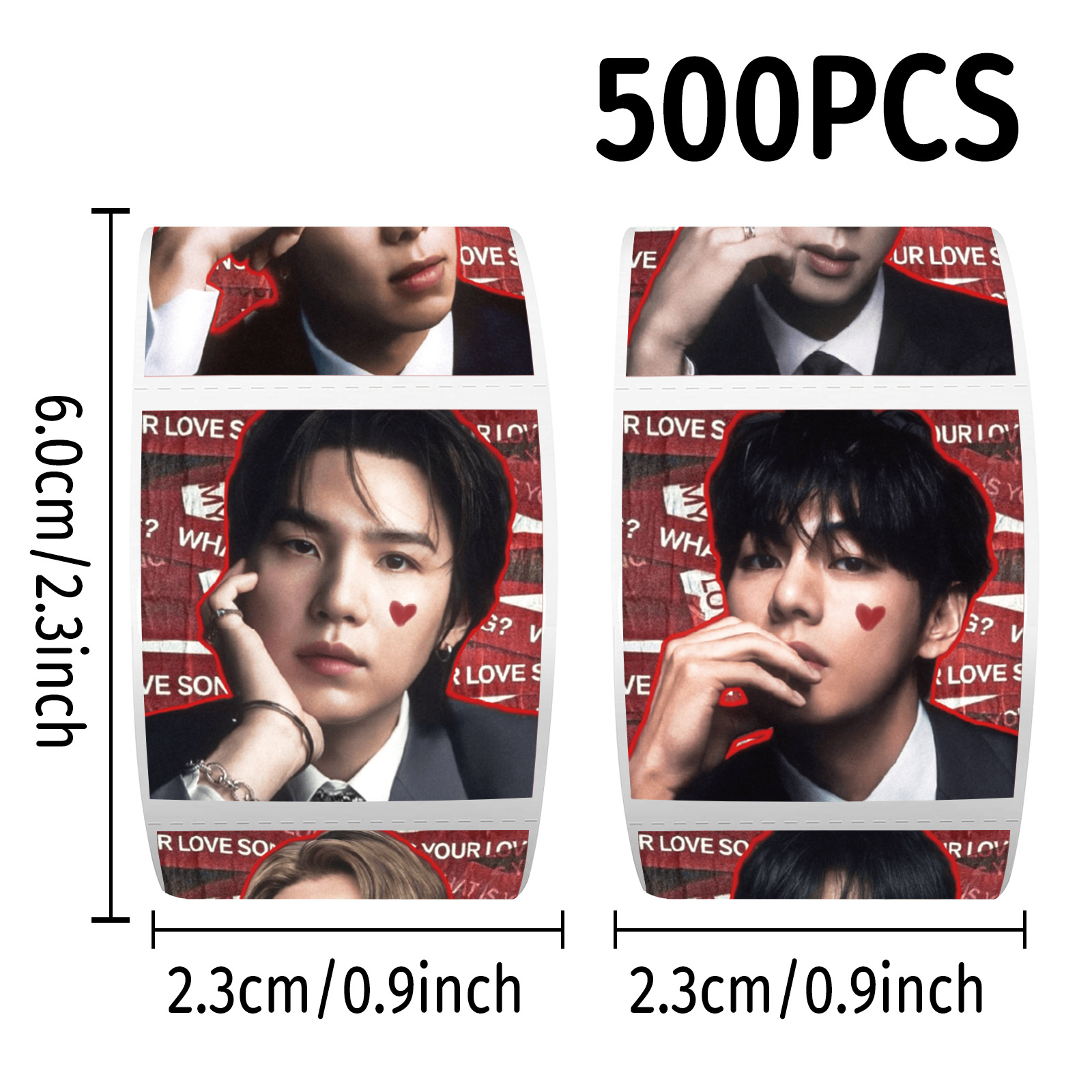 Case Fans - K-pop BTS Roll Stickers 500Pcs DIY