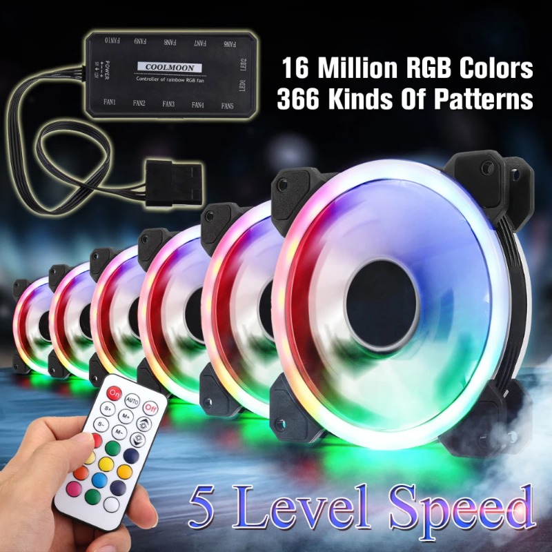120mm RGB Quiet Adjustable PC  - đánh giá và giá Pc Chassis