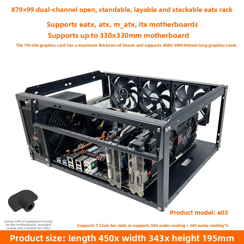 Stackable Open Frame PC Case,  - đánh giá và giá Atx Case
