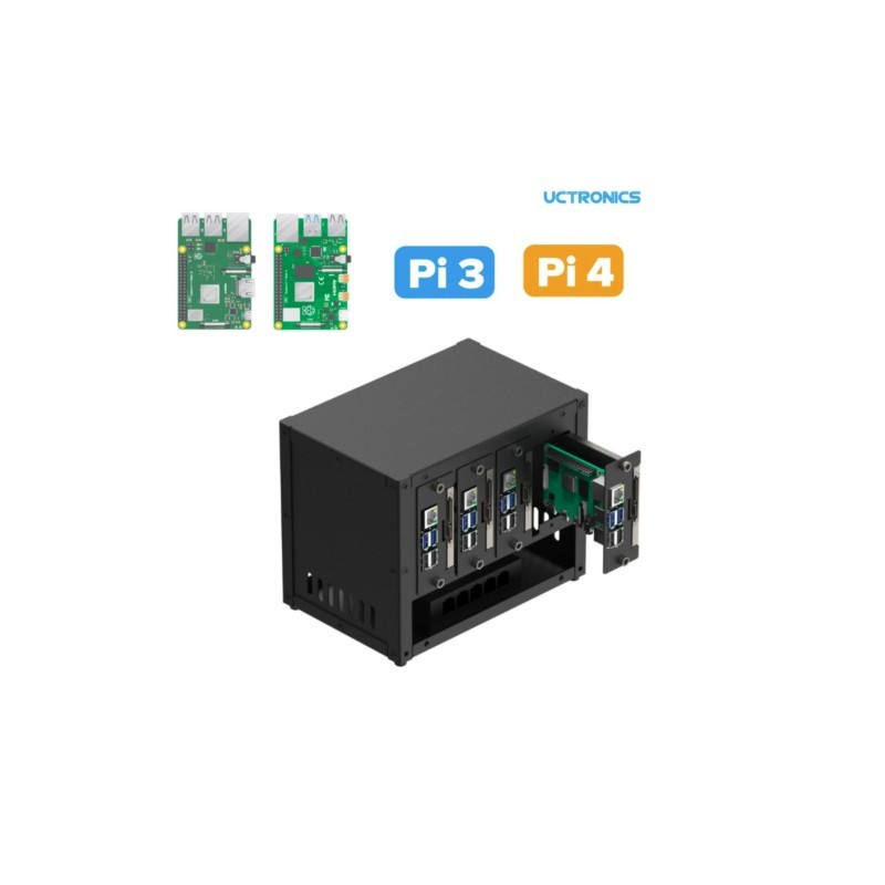 UCTRONICS Raspberry Pi Cluster - đánh giá và giá Case Fans